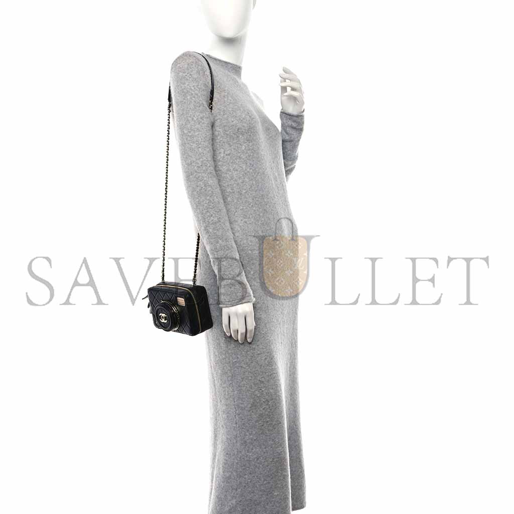 CHANEL MASTER LAMBSKIN QUILTED COCO CLICK BAG BLACK AS4817 (16*11.5*6cm)
